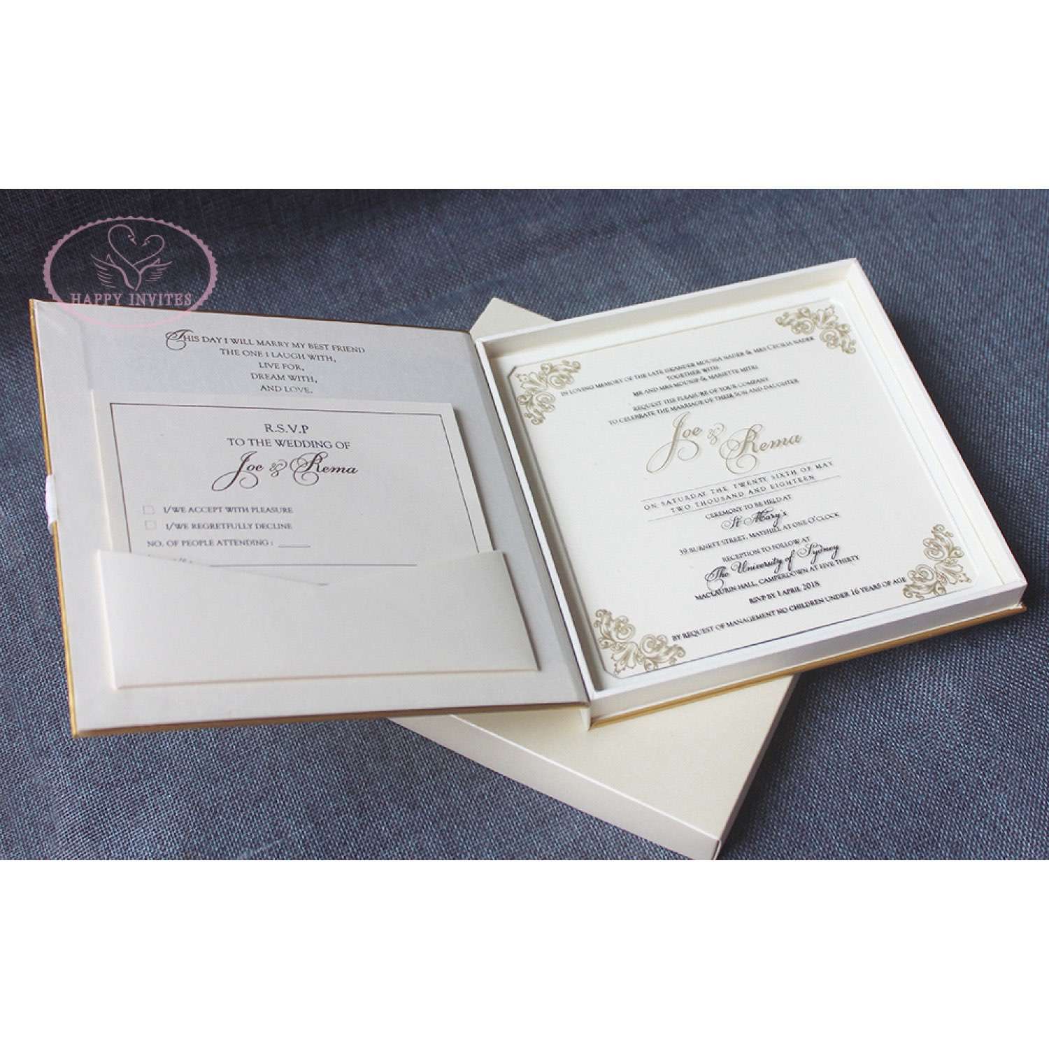 Hardcover Box Transparent Acrylic Invitation Card Latest Invitation